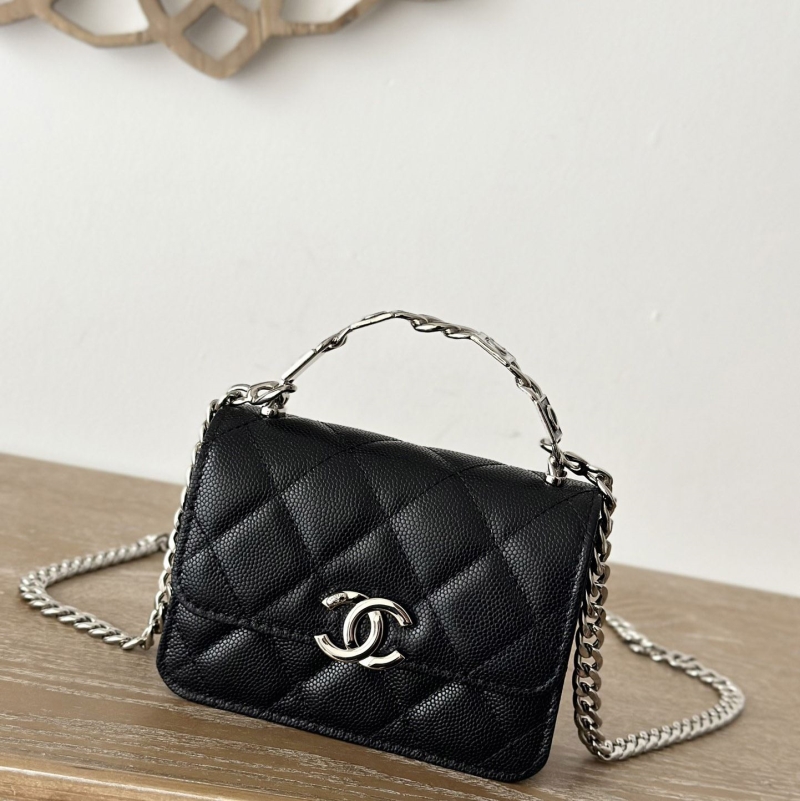 Ch*el top handle bags